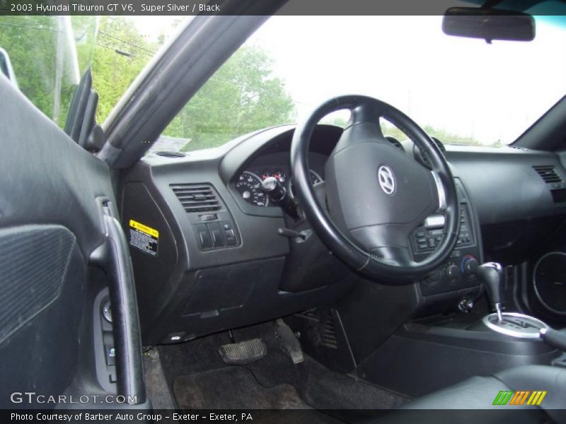 Super Silver / Black 2003 Hyundai Tiburon GT V6