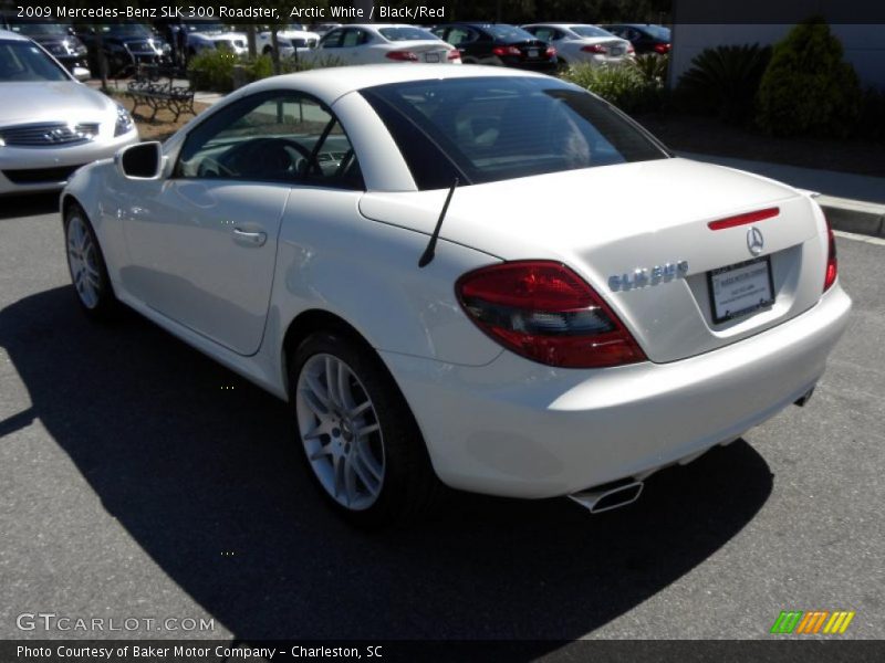 Arctic White / Black/Red 2009 Mercedes-Benz SLK 300 Roadster