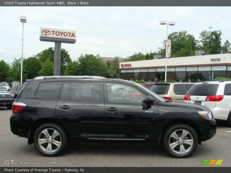 Black / Black 2009 Toyota Highlander Sport 4WD