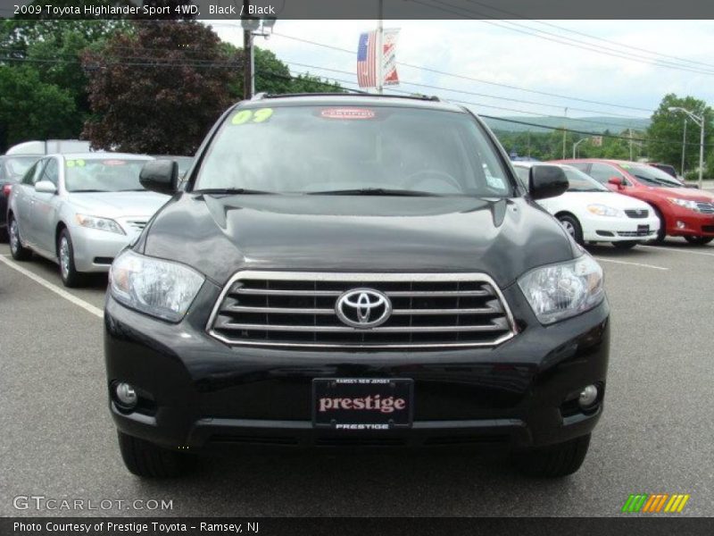 Black / Black 2009 Toyota Highlander Sport 4WD