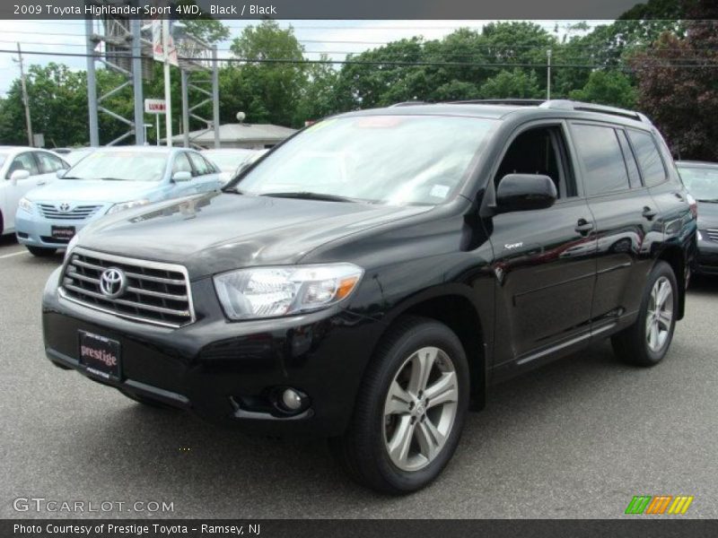 Black / Black 2009 Toyota Highlander Sport 4WD