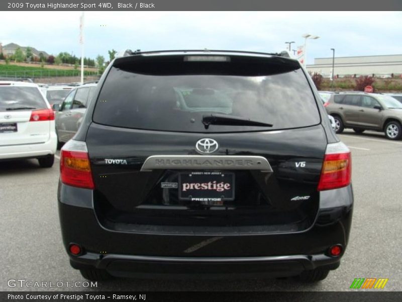 Black / Black 2009 Toyota Highlander Sport 4WD
