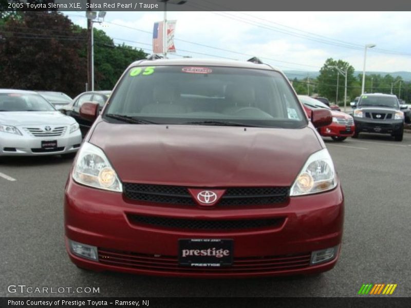 Salsa Red Pearl / Taupe 2005 Toyota Sienna XLE