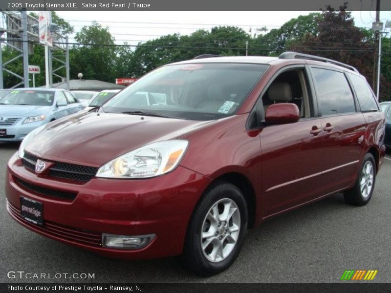 Salsa Red Pearl / Taupe 2005 Toyota Sienna XLE
