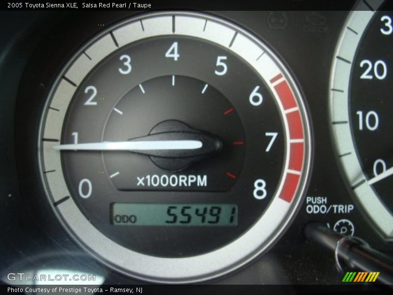Salsa Red Pearl / Taupe 2005 Toyota Sienna XLE