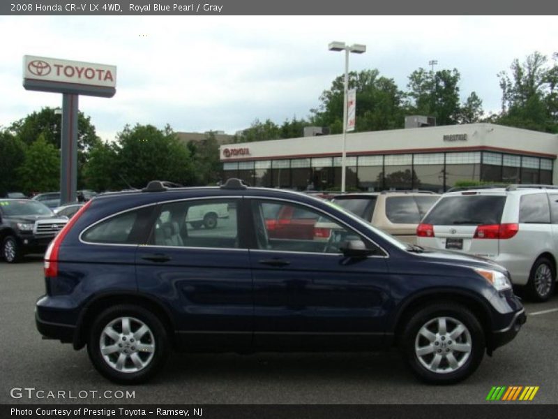 Royal Blue Pearl / Gray 2008 Honda CR-V LX 4WD