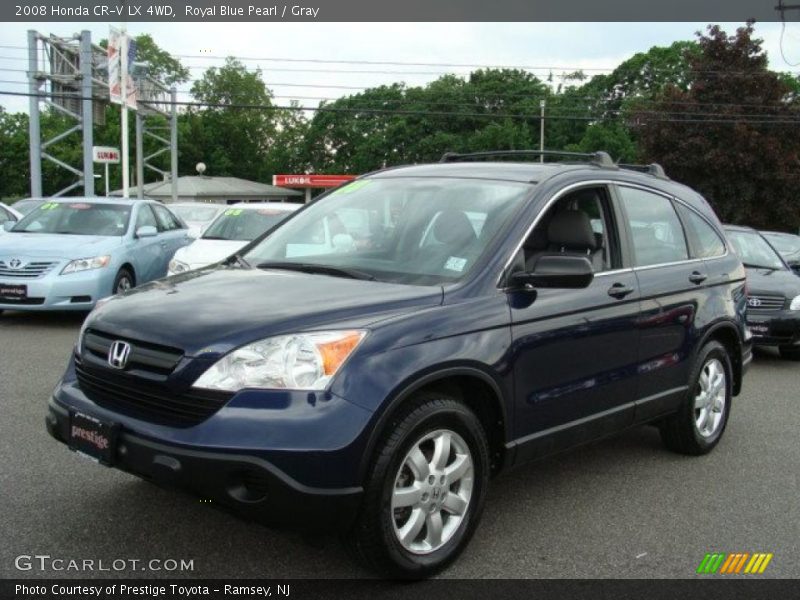 Royal Blue Pearl / Gray 2008 Honda CR-V LX 4WD