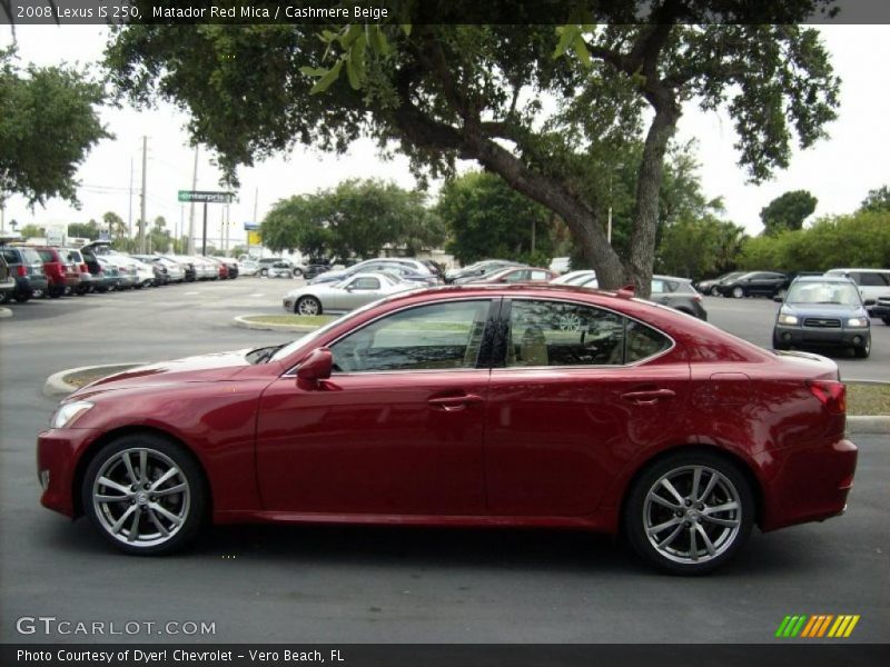 Matador Red Mica / Cashmere Beige 2008 Lexus IS 250