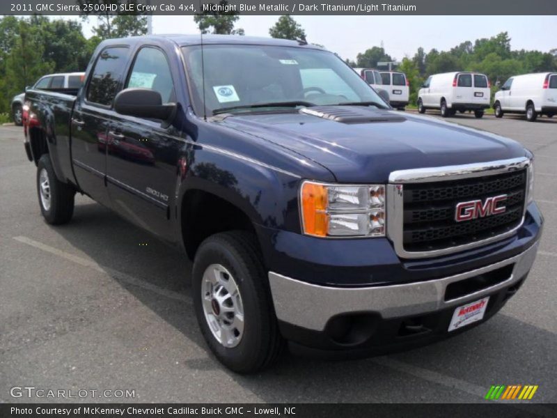 Midnight Blue Metallic / Dark Titanium/Light Titanium 2011 GMC Sierra 2500HD SLE Crew Cab 4x4