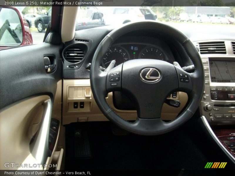 Matador Red Mica / Cashmere Beige 2008 Lexus IS 250