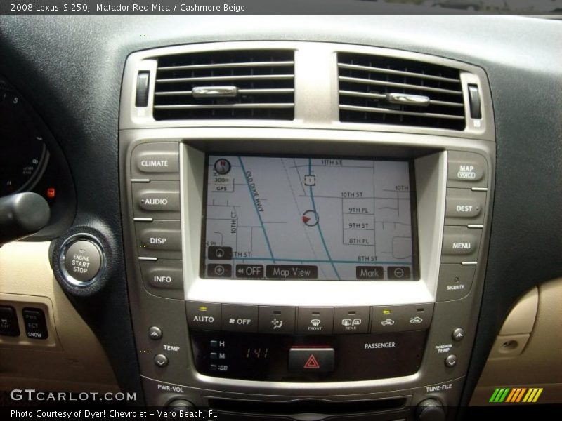 Matador Red Mica / Cashmere Beige 2008 Lexus IS 250