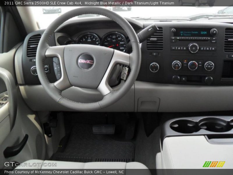 Midnight Blue Metallic / Dark Titanium/Light Titanium 2011 GMC Sierra 2500HD SLE Crew Cab 4x4