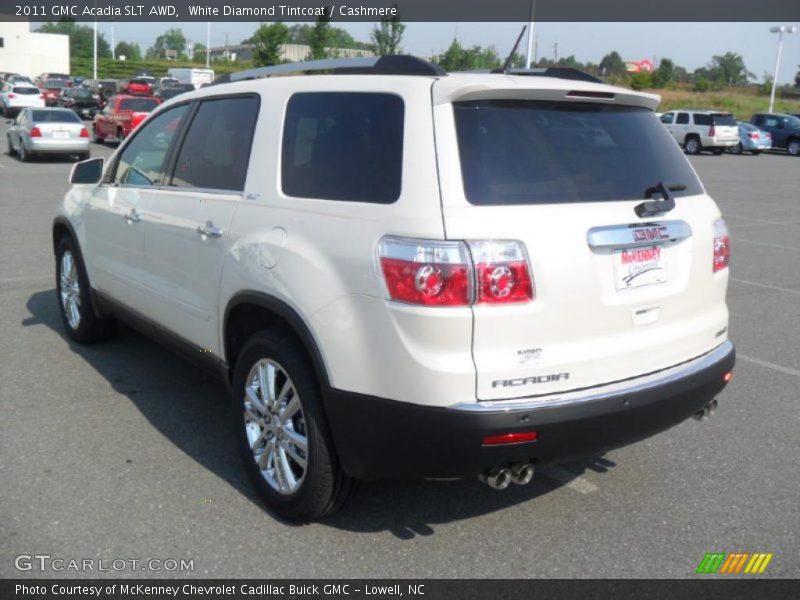 White Diamond Tintcoat / Cashmere 2011 GMC Acadia SLT AWD