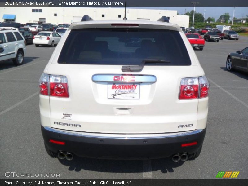 White Diamond Tintcoat / Cashmere 2011 GMC Acadia SLT AWD