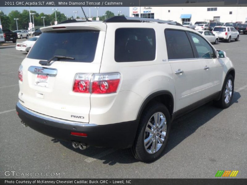 White Diamond Tintcoat / Cashmere 2011 GMC Acadia SLT AWD