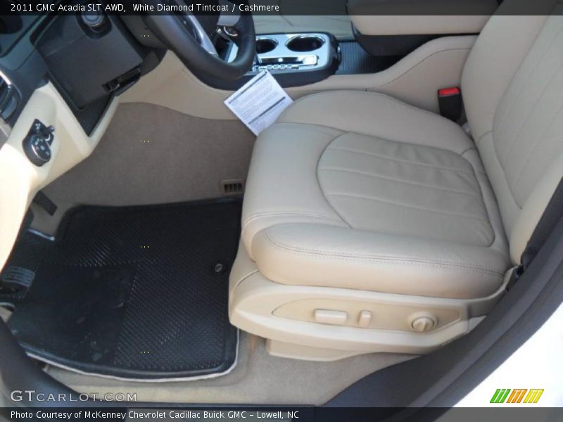 White Diamond Tintcoat / Cashmere 2011 GMC Acadia SLT AWD
