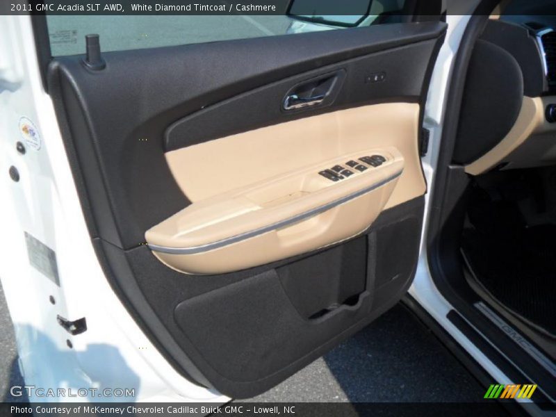 White Diamond Tintcoat / Cashmere 2011 GMC Acadia SLT AWD