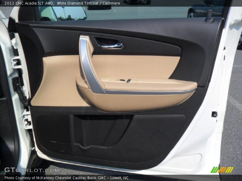 White Diamond Tintcoat / Cashmere 2011 GMC Acadia SLT AWD