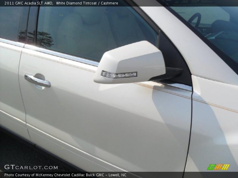 White Diamond Tintcoat / Cashmere 2011 GMC Acadia SLT AWD
