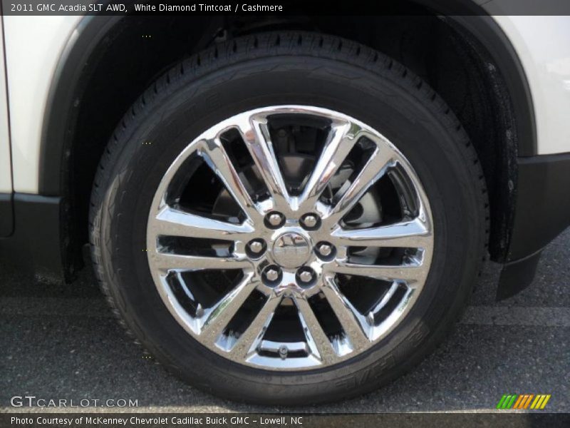 White Diamond Tintcoat / Cashmere 2011 GMC Acadia SLT AWD
