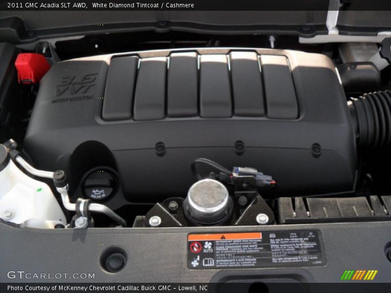 White Diamond Tintcoat / Cashmere 2011 GMC Acadia SLT AWD