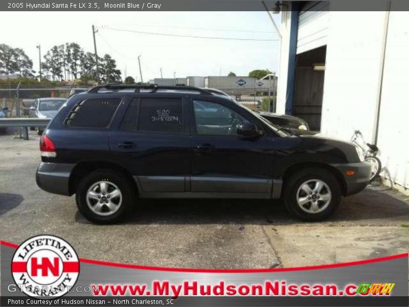 Moonlit Blue / Gray 2005 Hyundai Santa Fe LX 3.5