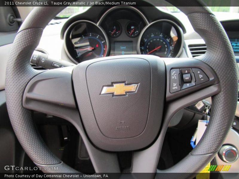 Taupe Gray Metallic / Jet Black/Medium Titanium 2011 Chevrolet Cruze LS