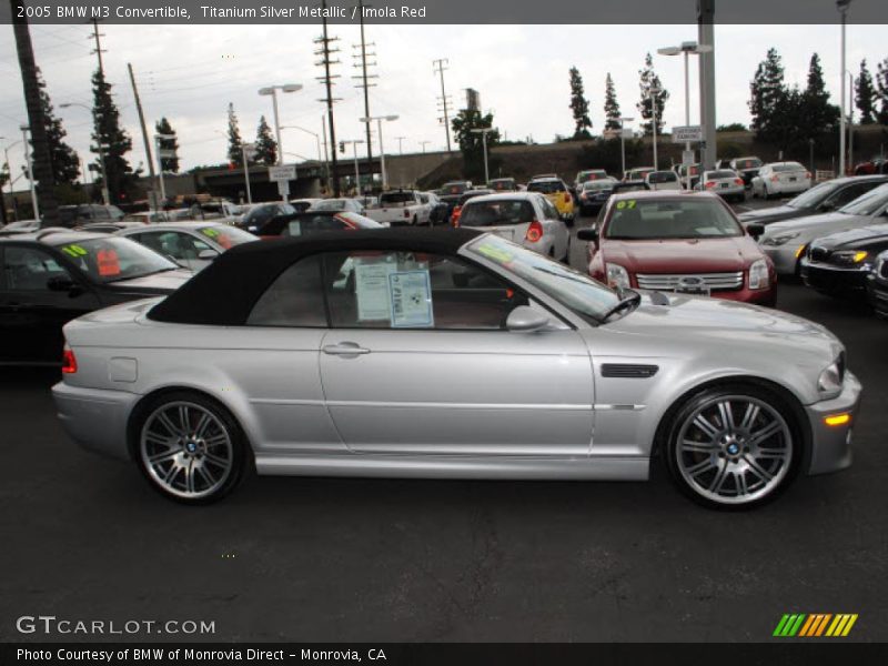 Titanium Silver Metallic / Imola Red 2005 BMW M3 Convertible