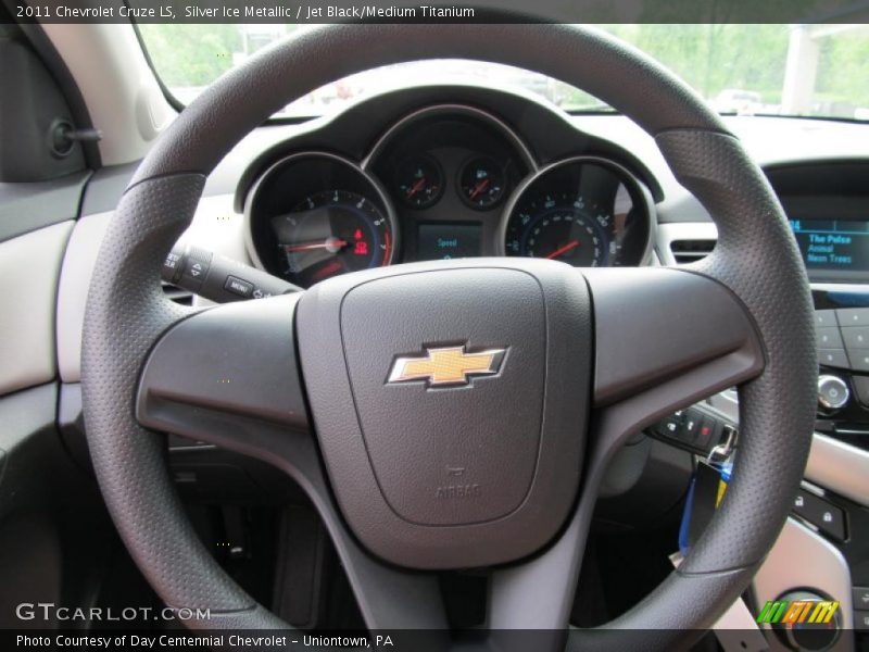Silver Ice Metallic / Jet Black/Medium Titanium 2011 Chevrolet Cruze LS