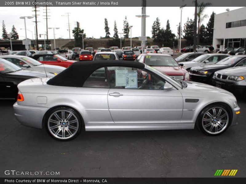 Titanium Silver Metallic / Imola Red 2005 BMW M3 Convertible