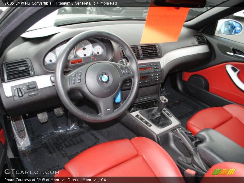 Titanium Silver Metallic / Imola Red 2005 BMW M3 Convertible