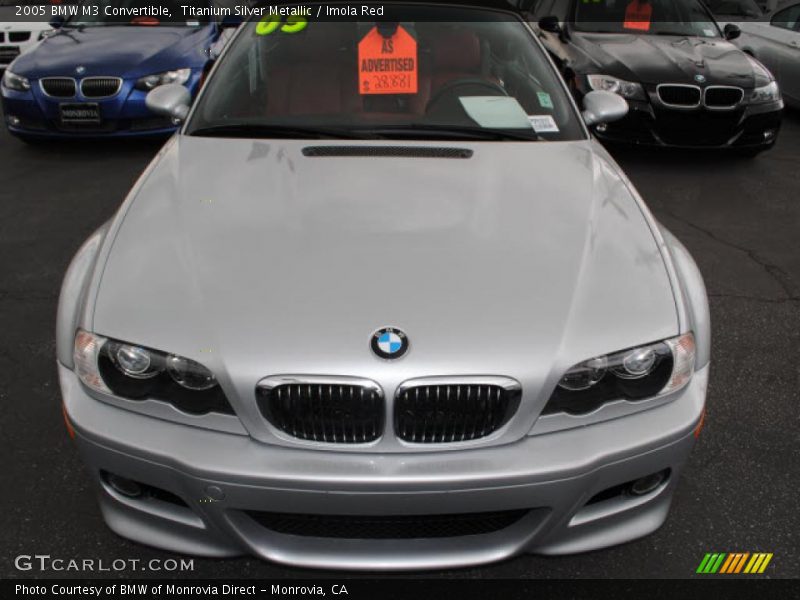 Titanium Silver Metallic / Imola Red 2005 BMW M3 Convertible