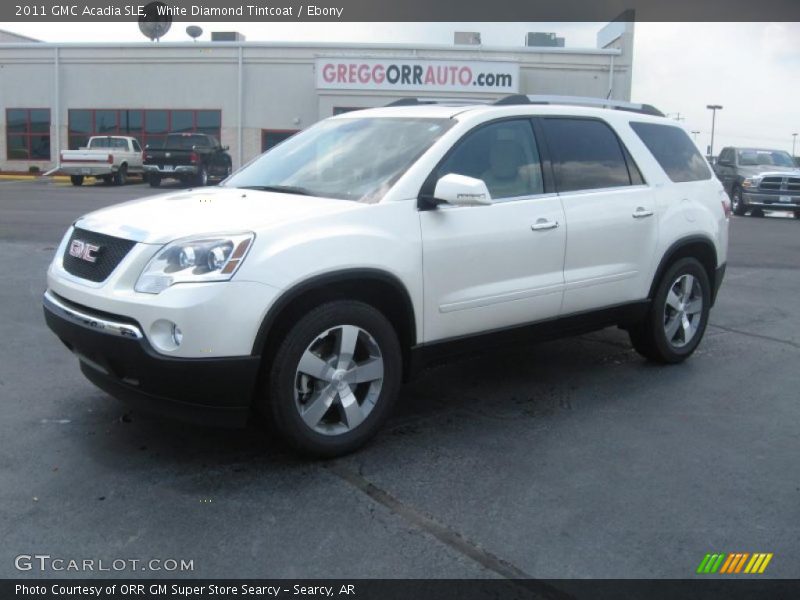 White Diamond Tintcoat / Ebony 2011 GMC Acadia SLE