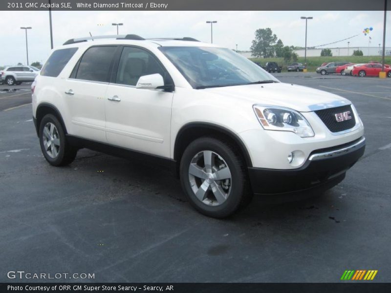 White Diamond Tintcoat / Ebony 2011 GMC Acadia SLE