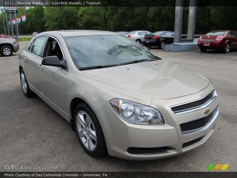 Gold Mist Metallic / Titanium 2011 Chevrolet Malibu LS