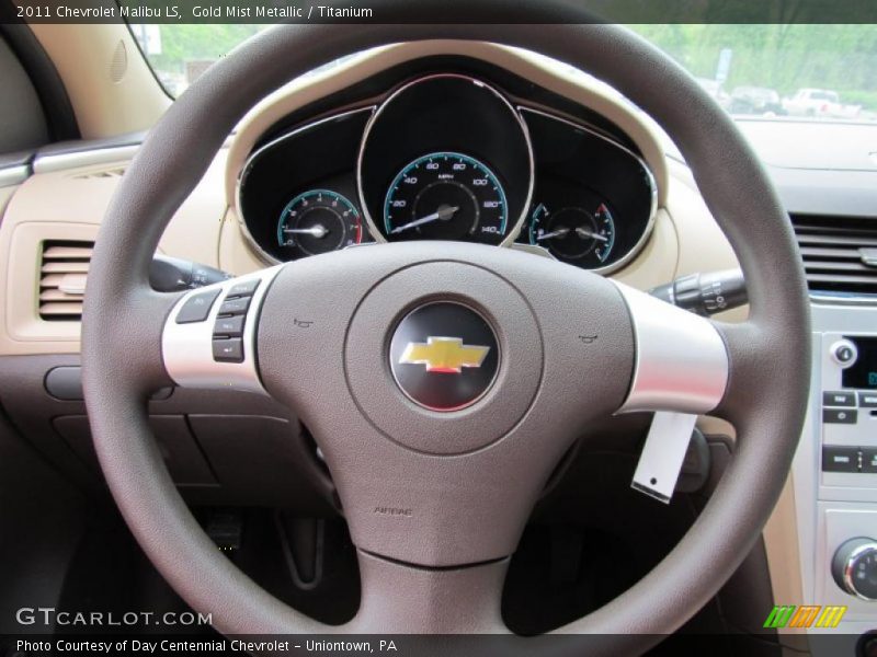 Gold Mist Metallic / Titanium 2011 Chevrolet Malibu LS