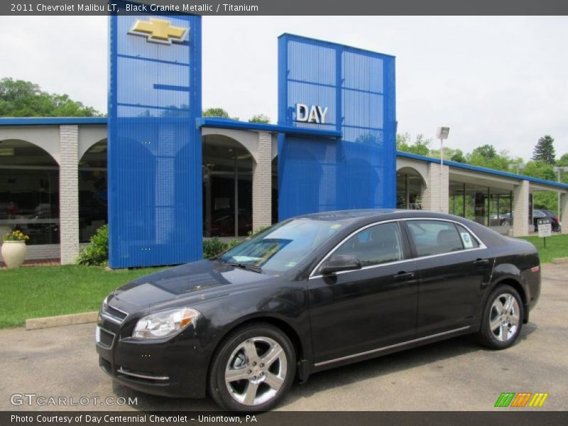 Black Granite Metallic / Titanium 2011 Chevrolet Malibu LT