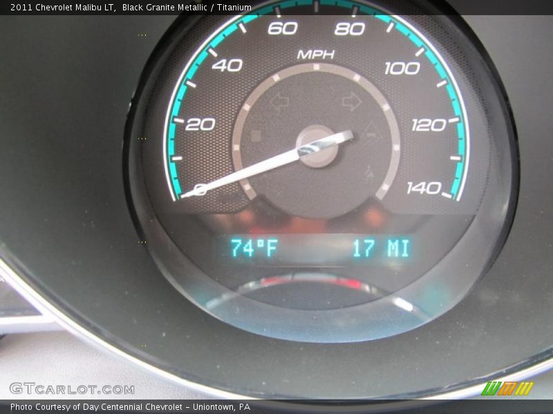 Black Granite Metallic / Titanium 2011 Chevrolet Malibu LT