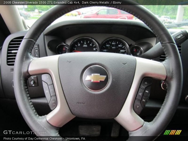 Dark Cherry Metallic / Ebony 2008 Chevrolet Silverado 1500 Z71 Extended Cab 4x4