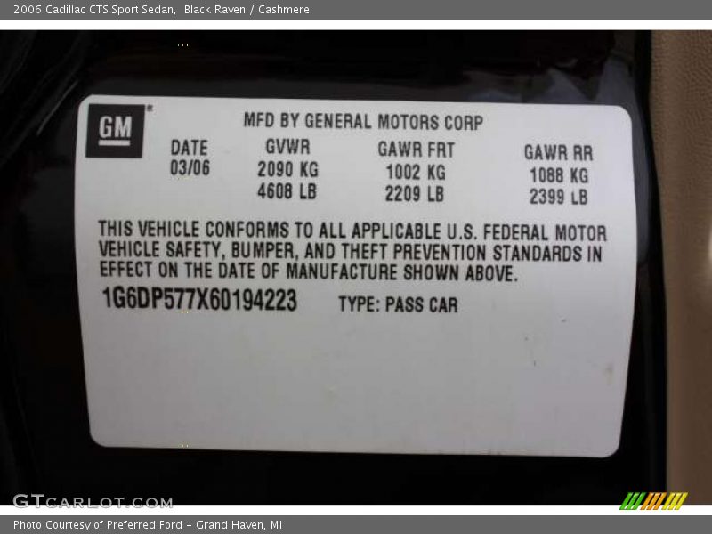 Black Raven / Cashmere 2006 Cadillac CTS Sport Sedan