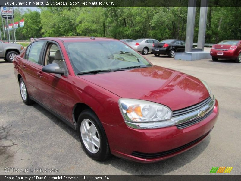 Sport Red Metallic / Gray 2004 Chevrolet Malibu LS V6 Sedan