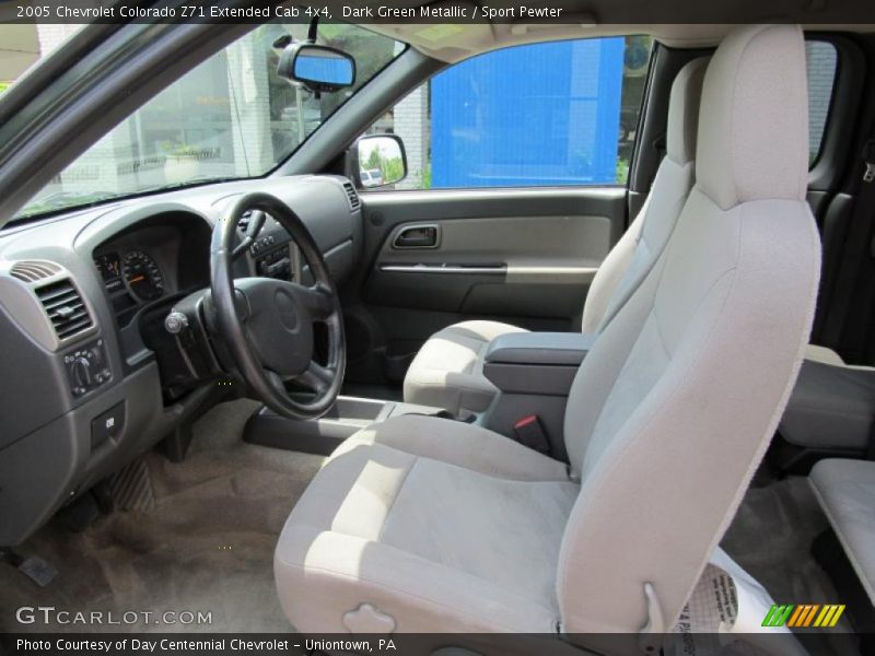 Dark Green Metallic / Sport Pewter 2005 Chevrolet Colorado Z71 Extended Cab 4x4