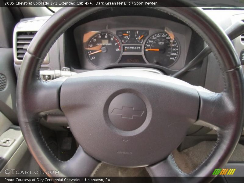 Dark Green Metallic / Sport Pewter 2005 Chevrolet Colorado Z71 Extended Cab 4x4