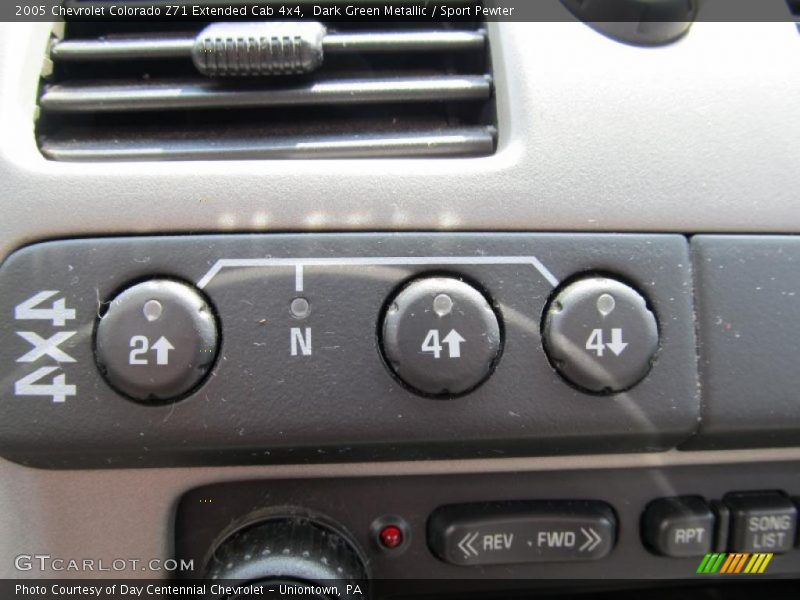 Dark Green Metallic / Sport Pewter 2005 Chevrolet Colorado Z71 Extended Cab 4x4