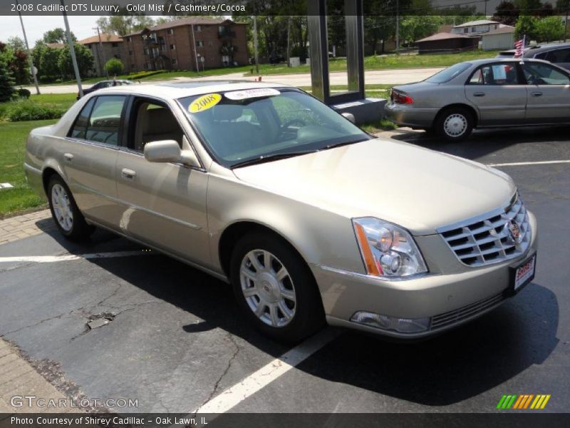 Gold Mist / Cashmere/Cocoa 2008 Cadillac DTS Luxury