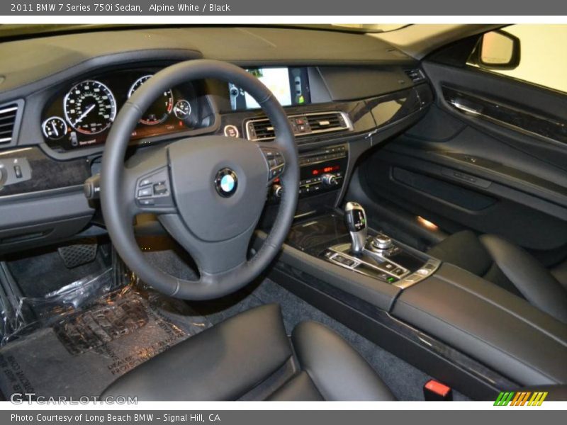 Alpine White / Black 2011 BMW 7 Series 750i Sedan