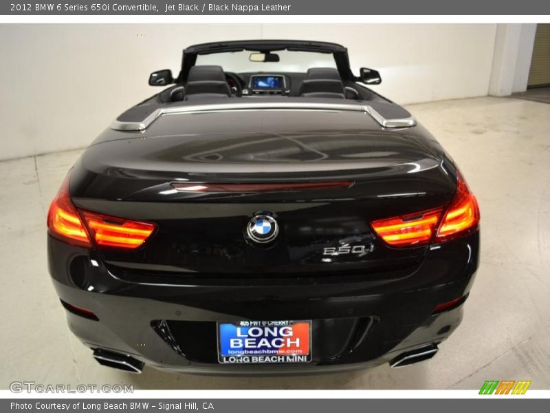 Jet Black / Black Nappa Leather 2012 BMW 6 Series 650i Convertible