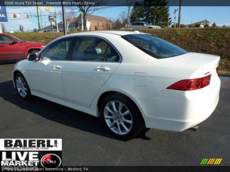 Premium White Pearl / Ebony 2008 Acura TSX Sedan