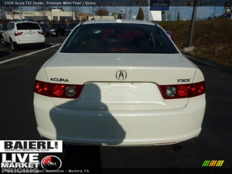 Premium White Pearl / Ebony 2008 Acura TSX Sedan