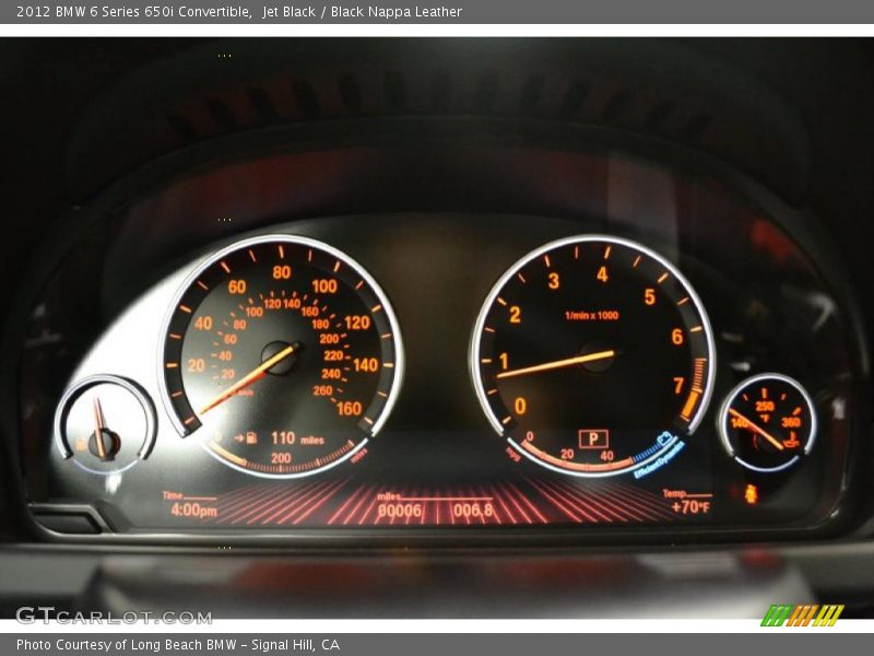  2012 6 Series 650i Convertible 650i Convertible Gauges